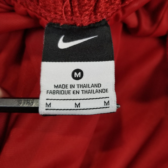 VTG Nike Basketball Shorts Mens Med Red Shiny Dazzle 9" Pockets Drawstring Y2K - Picture 3 of 12